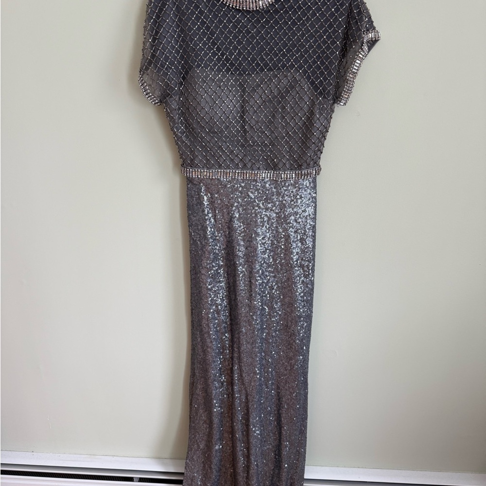 Elegant Silver Sequin Dress